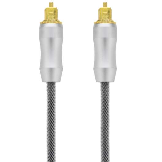 DELTACO PRIME optisk kabel för digitalt ljud, TOSLINK-TOSLINK, 1m, sv