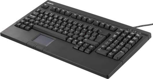 DELTACO Tangentbord med touchpad, SV, USB, svart