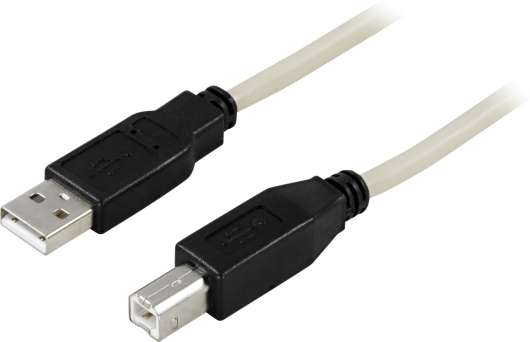 Deltaco usb 2.0 kabel typ a hane - typ b hane 5m