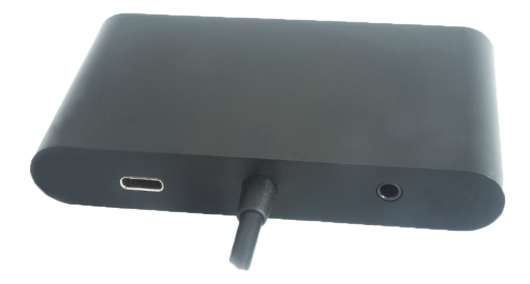 DELTACO USB-C dockningsstation, HDMI, RJ45, 1xUSB A, USB-C PD, svart