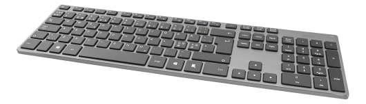 Deltaco Wireless slim office keyboard, USB receiver, aluminium, nordic