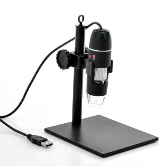 Digitalt USB Mikroskop med 500x Zoom, 8LED och ställbart stativ