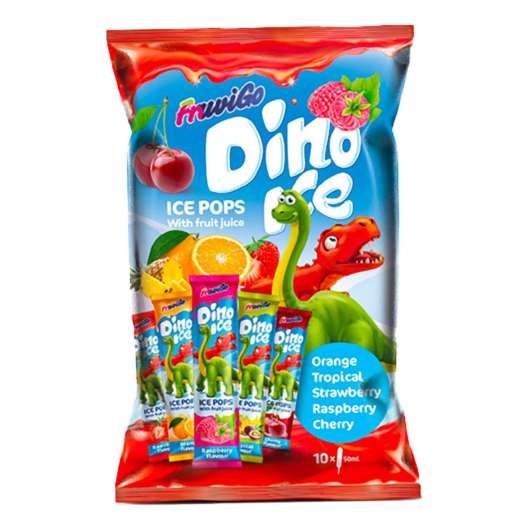 Dino Ice Pops Isglass - 10-pack