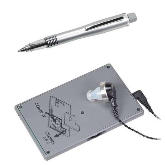 Diskret Ljudavlyssningsmikrofon i form av penna, samt diskret mottagare