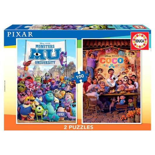 Disney Pixar Coco + Monsters University puzzle 2x100pcs
