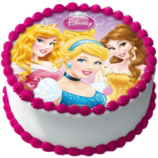 Disney Prinsessor Tårtbild Sockerpasta