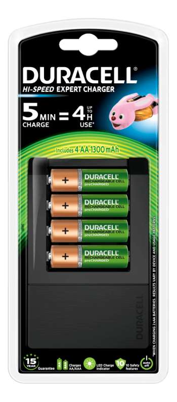 Duracell Expert Charger 15Min AA/AAA+4xRecharge Plus AA