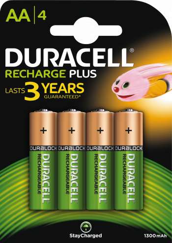 Duracell Recharge Plus AA 1300mAh Batteries