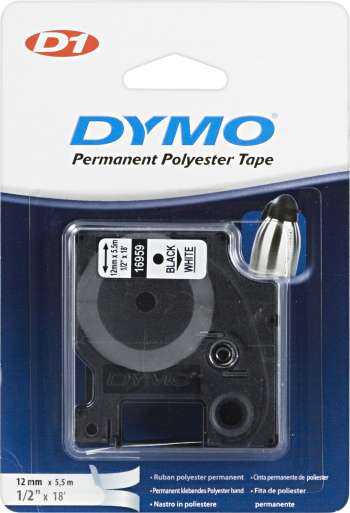 DYMO D1 märktejp perm polyester 12mm