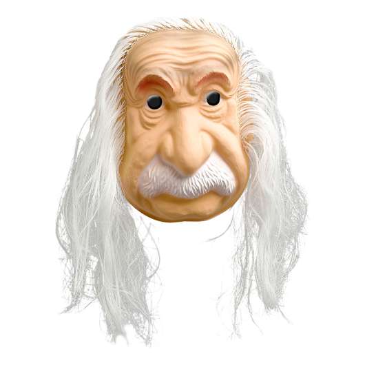 Einstein Mask med Hår - One size