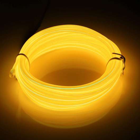 EL Wire LED-Slinga för Bilen - Gul