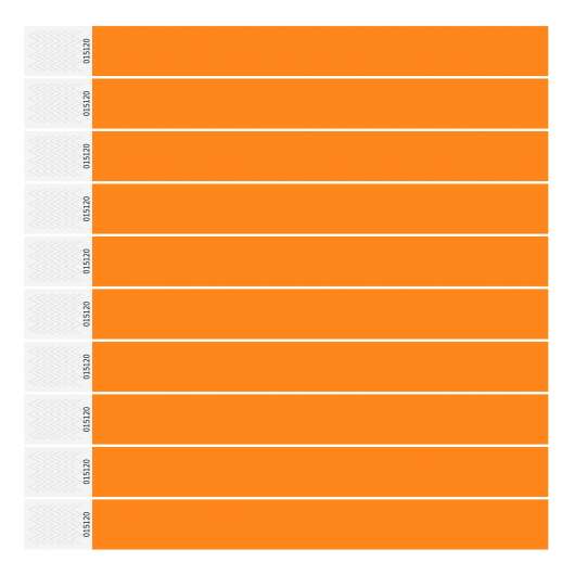 Entréarmband - Orange 10-pack