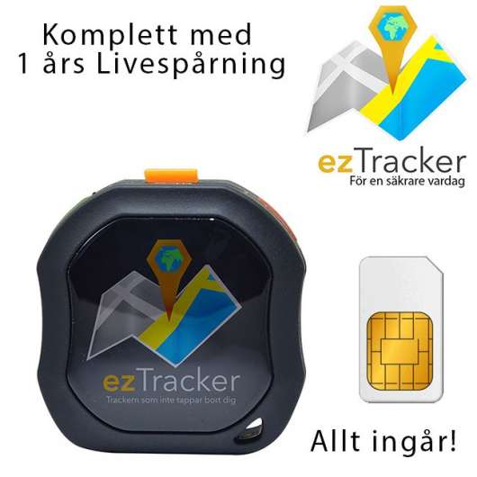 ezTracker? Portabel GPS Tracker, 1 års gratisspårning i EU, vattentät