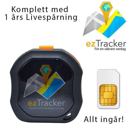 ezTracker Portabel GPS Tracker, ezTracker Guardian G2 1 års gratisspårning i EU, vattentät
