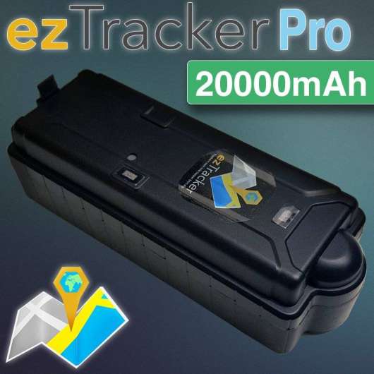 ezTracker Pro20 4G - Tålig GPS tracker med rörelselarm, livespårning, upp till 4 års batteritid