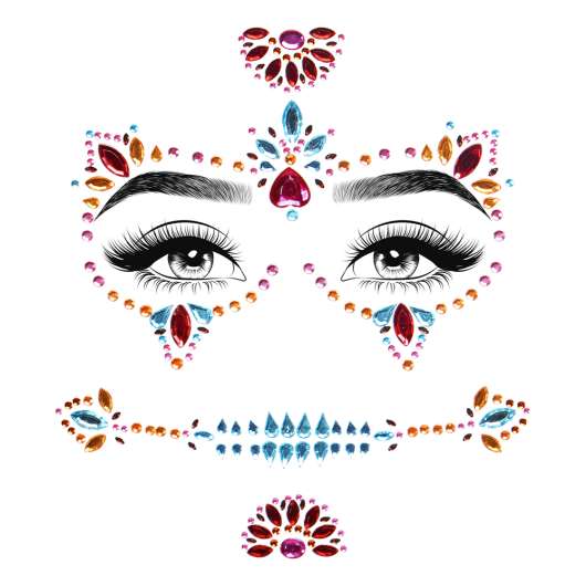 Face Jewels Day of the Dead Deluxe