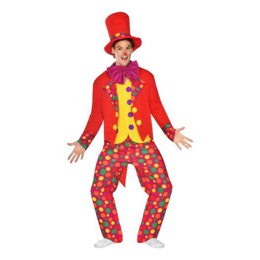 Färgglad Clown Maskeraddräkt - Large