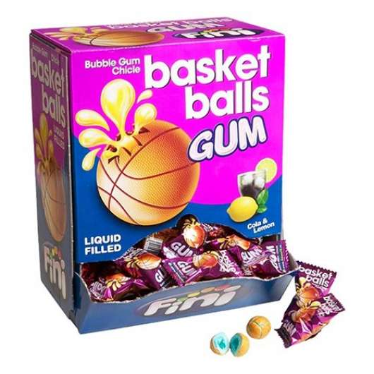 Fini Basket Sports Balls Bubble Gum - 200-pack