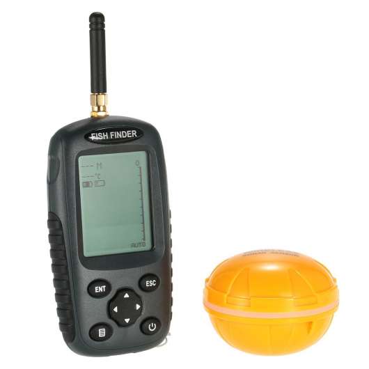 Fiskdetektor med Trådlöst ekolod, Bakgrundsbelyst 2.75" LCD