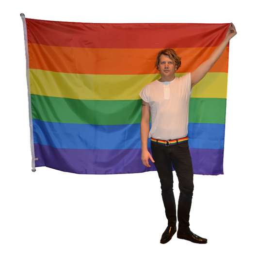 Flaggstångsflagga Pride Regnbåge - 150x200