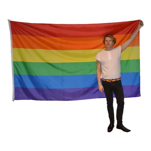 Flaggstångsflagga Pride Regnbåge - 150x250