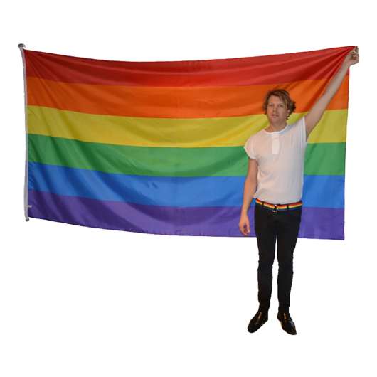 Flaggstångsflagga Pride Regnbåge - 150x280