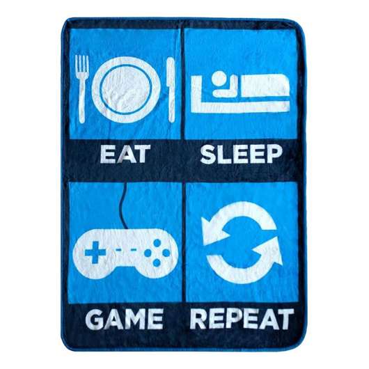 Fleecefilt Eat Sleep Game Repeat