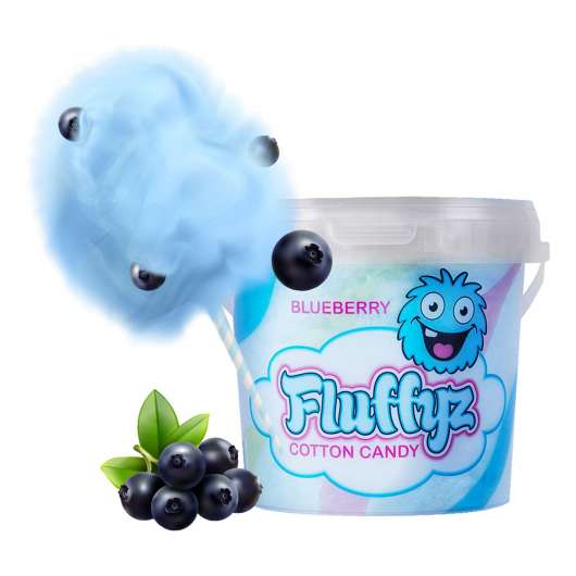 Fluffyz Sockervadd - Blåbär