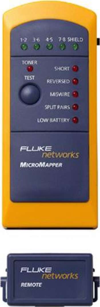 Fluke MicroMapper, kabeltester för RJ45, ton-generator för lokaliser