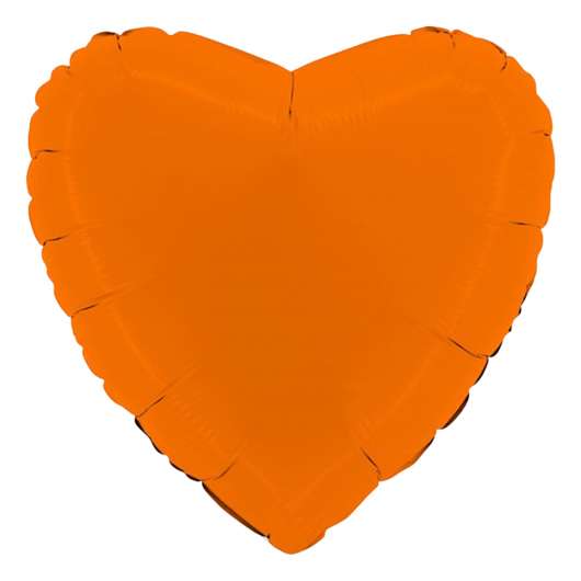 Folieballong Hjärta Matt Orange
