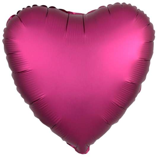 Folieballong Hjärta Pomegranate Rosa Satinluxe