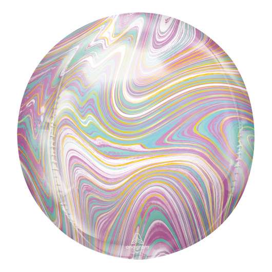 Folieballong Orbz Marmor Pastell