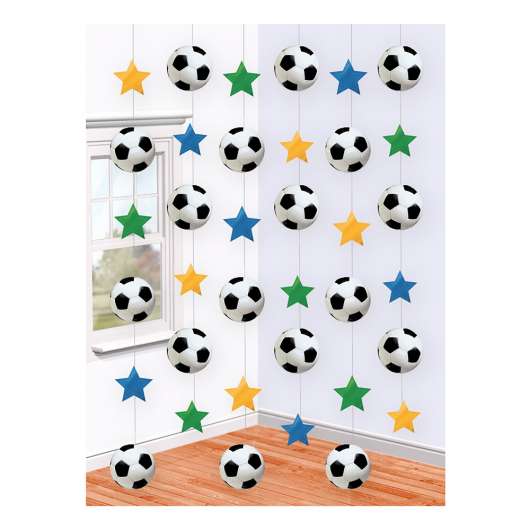 Fotboll Hängande Dekoration - 6-pack