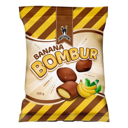 Freya Banana Bombur Isländsk Choklad - 150 g