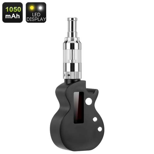 Gitarrformad E-cigarett, 1.0-2.0 ohm, 1050 mAh, 10W, LED-display
