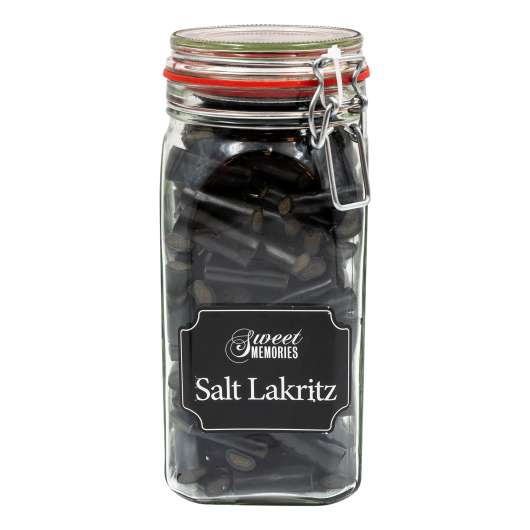 Glasburk med Godis Salt Lakrits - 1000 gram