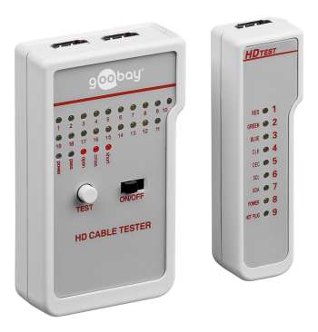 Goobay HD cable tester, white, Hanging Box - for testing HD cable