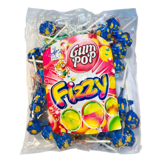 Gum Pop Fizzy Klubbor Sur Cola Storpack