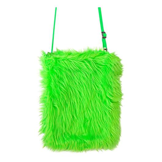Handväska Fluffig Neon Grön