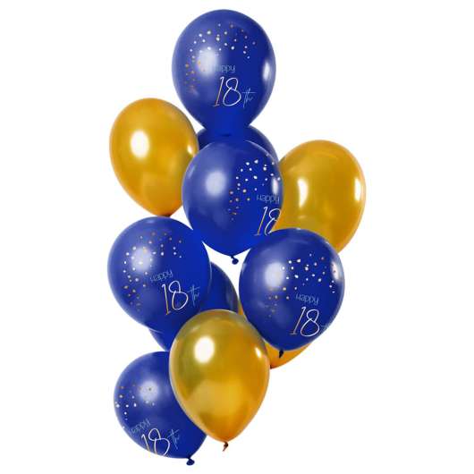Happy 18th Ballonger Mörkblå & Guld
