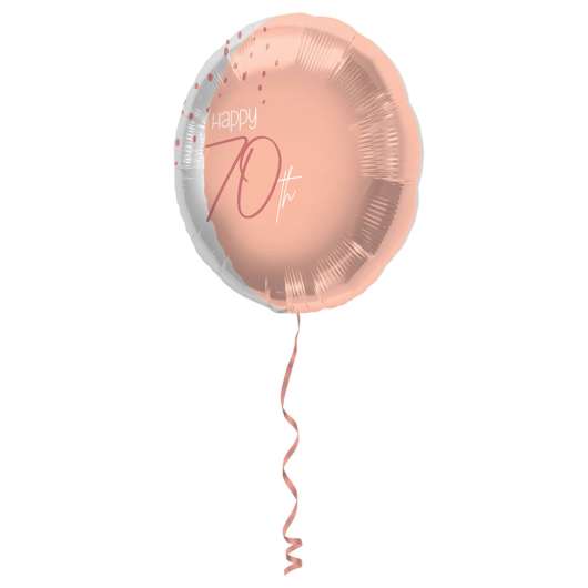 Happy 70th Folieballong Ljusrosa