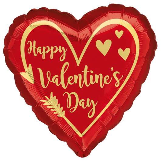 Happy Valentines Day Folieballong Hjärta