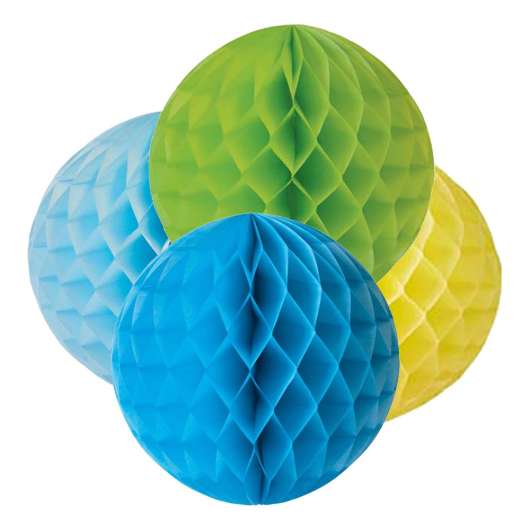 Honeycombs Blå/Grön/Gul - 4-pack