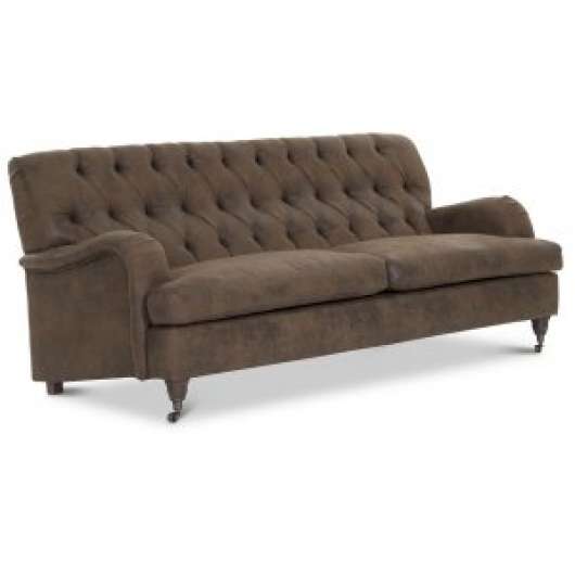 Howard vintage Barkley 4-sits rak soffa - Läderutseende - Howardsoffor