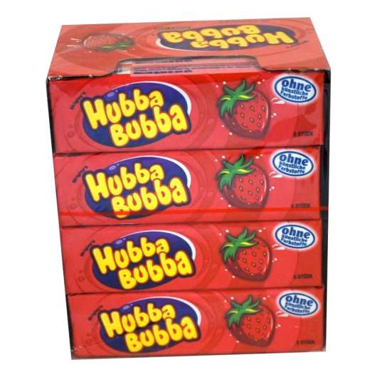 Hubba Bubba Jordgubbe - 20-pack