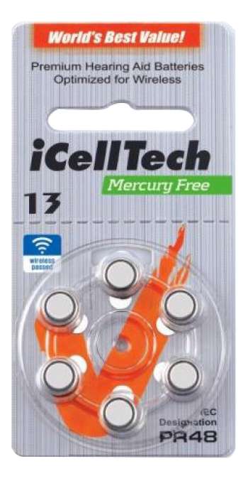 iCellTech 13 PR48 Zinc-Luft knappcellsbatteri 1