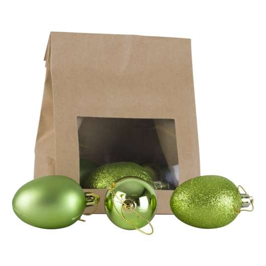 Julgranshänge Ägg Grön - 6-pack