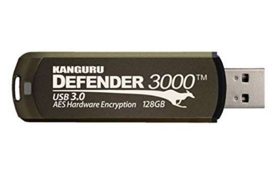 Kanguru Defender 3000 128GB krypterat USB-minne, AES 256-bit