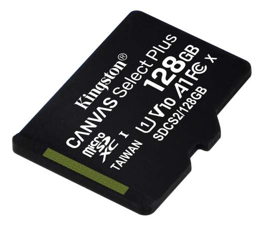 Kingston 128GB micSDXC Canvas Select Plus 100R A1 C10 1-pack w/o ADP