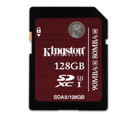Kingston 128GB SDXC 4K2K, ULTRA HD Videoinspelningsstöd
